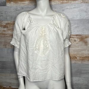 Urban Outfitters flowing white lace blouse size small